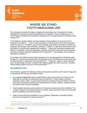 Youth Marijuana Use