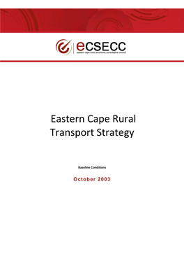 Eastern Cape Rural Transport Strategy