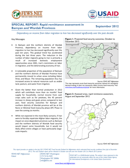 Rapid Remittance Assessment in Bamyan and Wardak