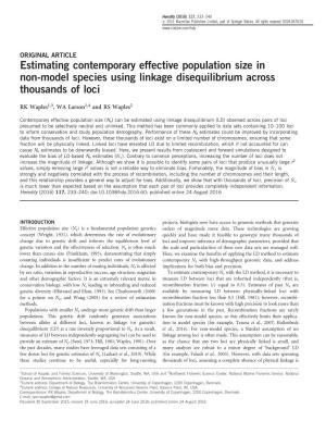 Estimating Contemporary Effective Population Size in Non-Model Species Using Linkage Disequilibrium Across Thousands of Loci