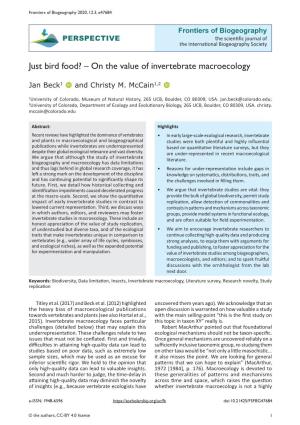 On the Value of Invertebrate Macroecology