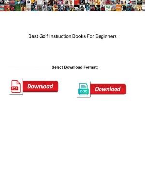 Best Golf Instruction Books for Beginners