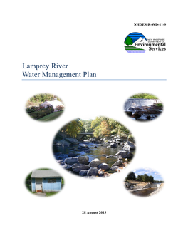 Lamprey River Water Management Plan
