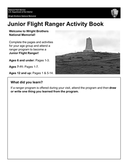 Junior Ranger Booklet