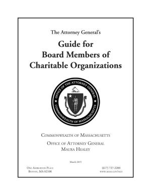Guide for Board Members of Charitable Organizations