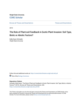 Soil Type, Biotic Or Abiotic Factors?
