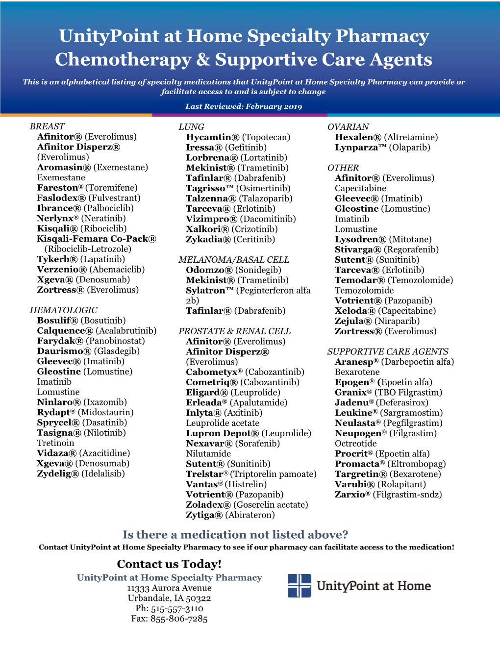 Chemotherapy Medications