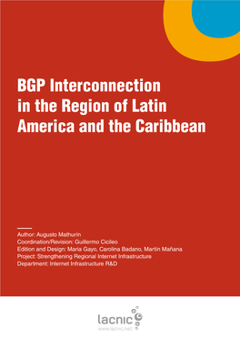 BGP Interconnection in the Region of Latin America and the Caribbean