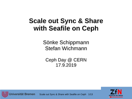 Scale out Sync & Share with Seafile on Ceph