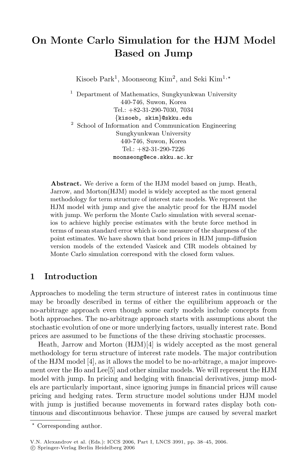 On Monte Carlo Simulation for the HJM Model Based on Jump