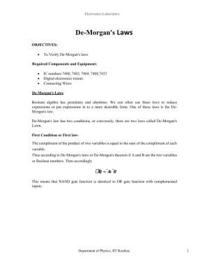 De-Morgan's Laws