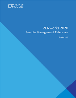 Zenworks Remote Management Reference