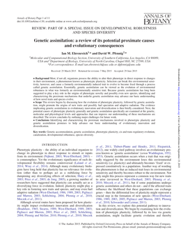 Genetic Assimilation: a Review of Its Potential Proximate Causes and Evolutionary Consequences