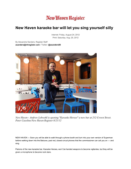 New Haven Karaoke Bar Will Let You Sing Yourself Silly