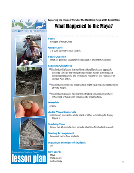 What Happened to the Maya? Expl Ration & Research