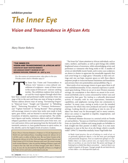 The Inner Eye Vision and Transcendence in African Arts