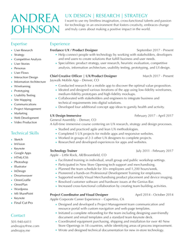 RESUME Andrea Johnson Resume