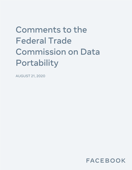 Comments to the Federal Trade Commission on Data Portability