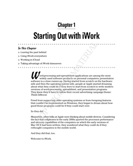 Starting out with Iwork