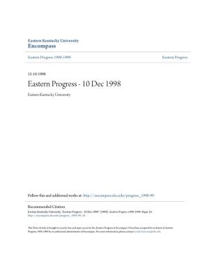 Eastern Progress 1998-1999 Eastern Progress