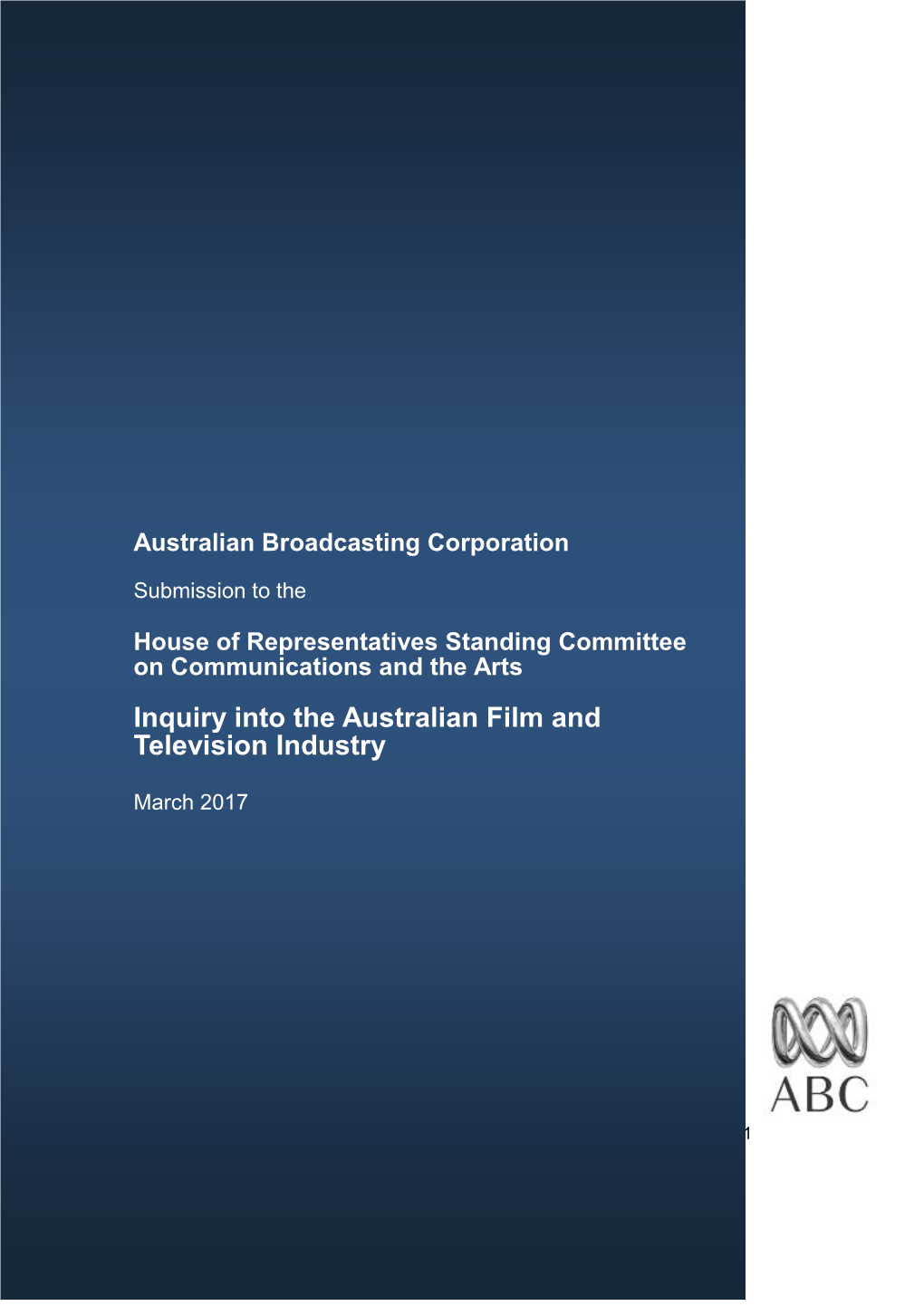 Inquiry Into the Australian Film and Television Industry
