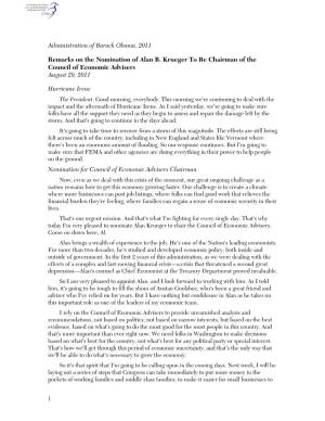 Administration of Barack Obama, 2011 Remarks on the Nomination Of