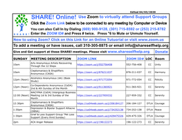 Use Zoom to Virtually Attend Support Groups