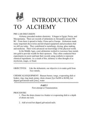 PDF Lab for Introduction to Alchemy