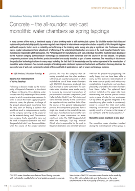 Wet-Cast Monolithic Water Chambers As Spring Tappings