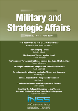 Military and Strategic Affairs, Vol 2, No 1