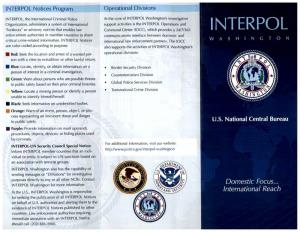 INTERPOL Notices Program Operational Divisions