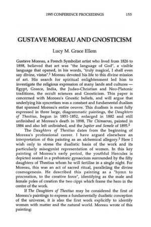 Gustave Moreau and Gnosticism
