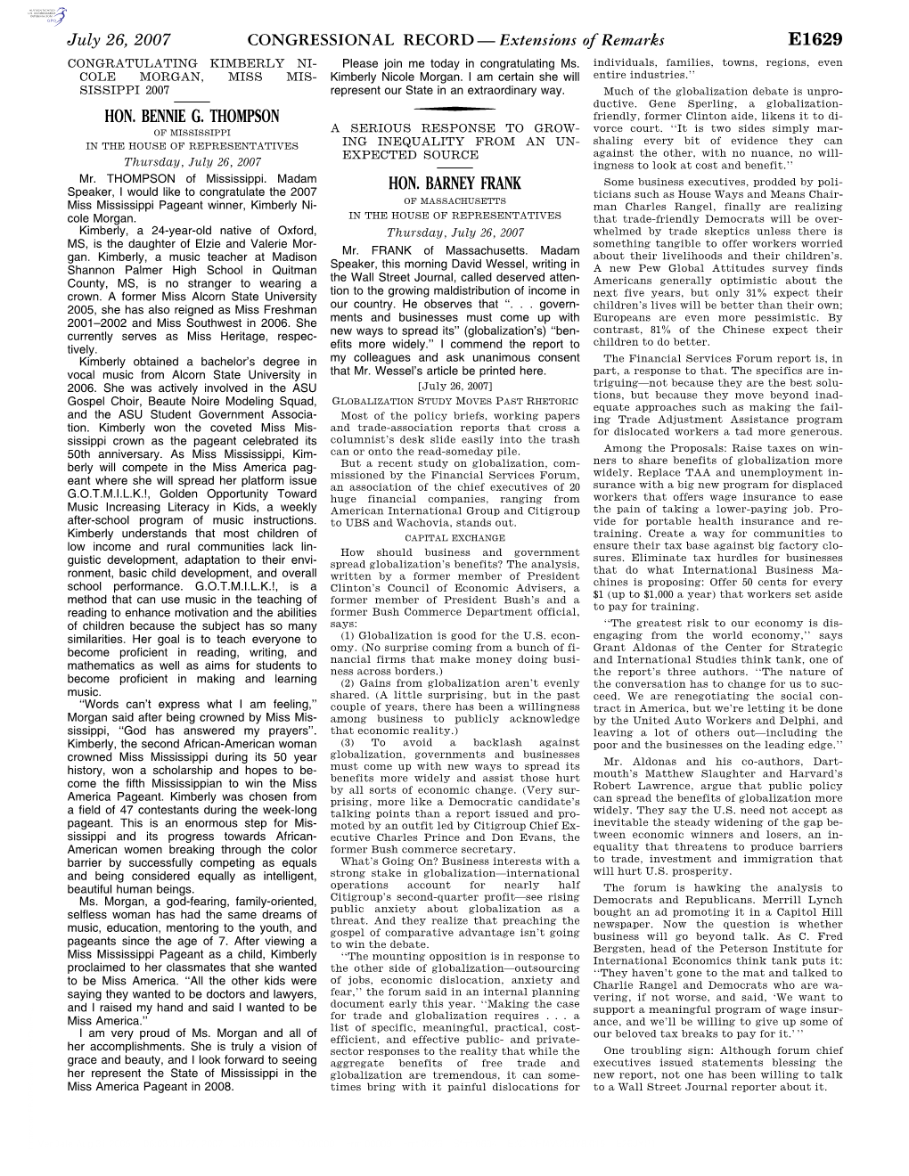 CONGRESSIONAL RECORD— Extensions Of