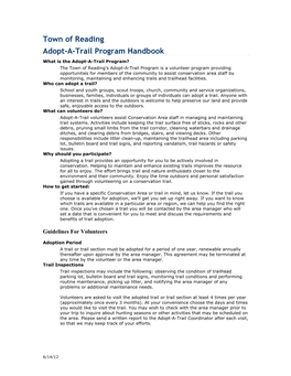 Adopt-A-Trail Handbook