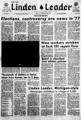 Elections, Controversy Are News In'77