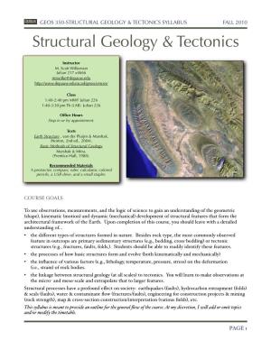 Structural Geology & Tectonics