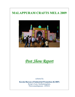 MALAPPURAM CRAFTS MELA 2009 Post Show Report