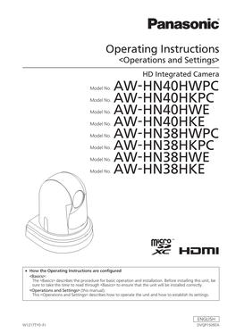 AW-HN40H Operating Instructions