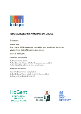 Federal Research Program on Drugs