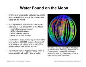 Water Found on the Moon