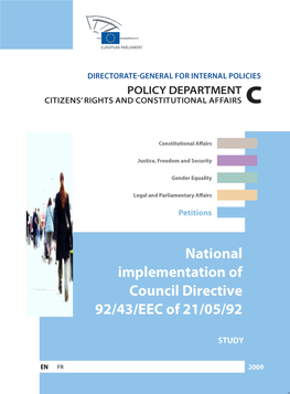 National Implementation of Council Directive