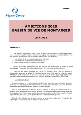 Ambitions 2020 Bassin De Vie De Montargis