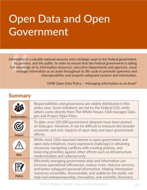 Open Data and Open Government