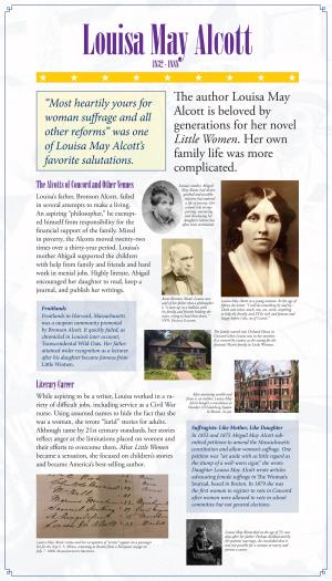 Louisa May Alcott 1832 - 1888