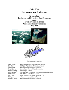 Lake Erie Environme Ntal Objectives