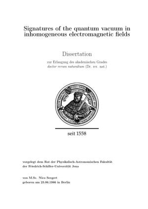 Signatures of the Quantum Vacuum in Inhomogeneous Electromagnetic Fields
