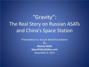 The Real Story on Russian Asats and China's Space Station