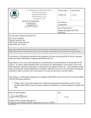 US EPA, Pesticide Product Label, Nufarm Imazapic 2SL IVM