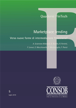 Marketplace Lending Verso Nuove Forme Di Intermediazione Finanziaria?