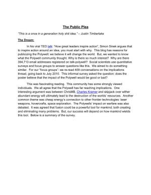 The Public Plea